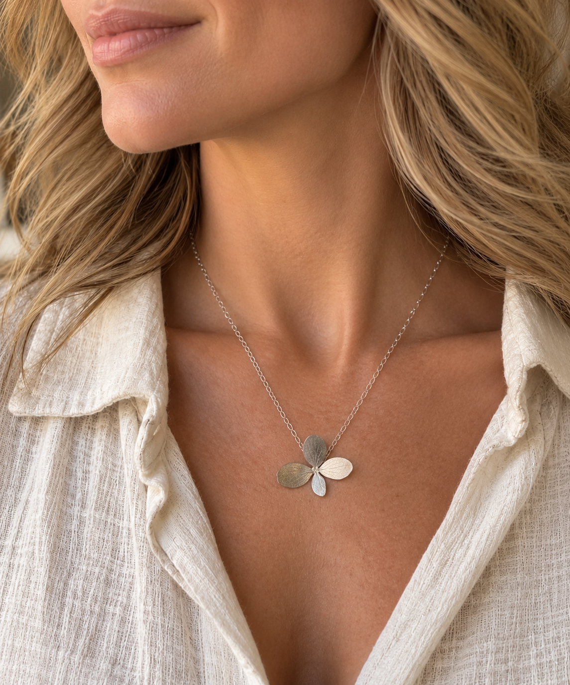 Hydrangea Impressions Necklace