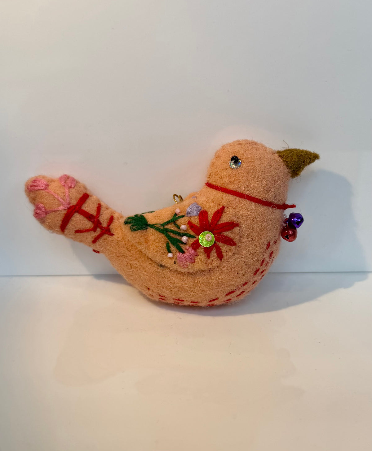 Wool felt bird ornament, 6 styles