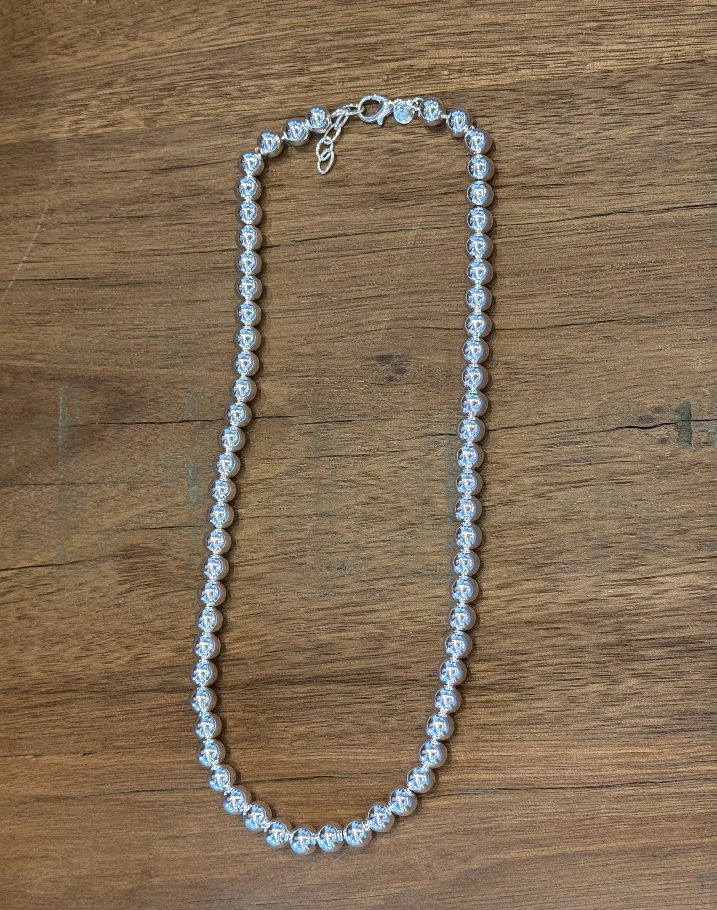 Silver Bead Necklace