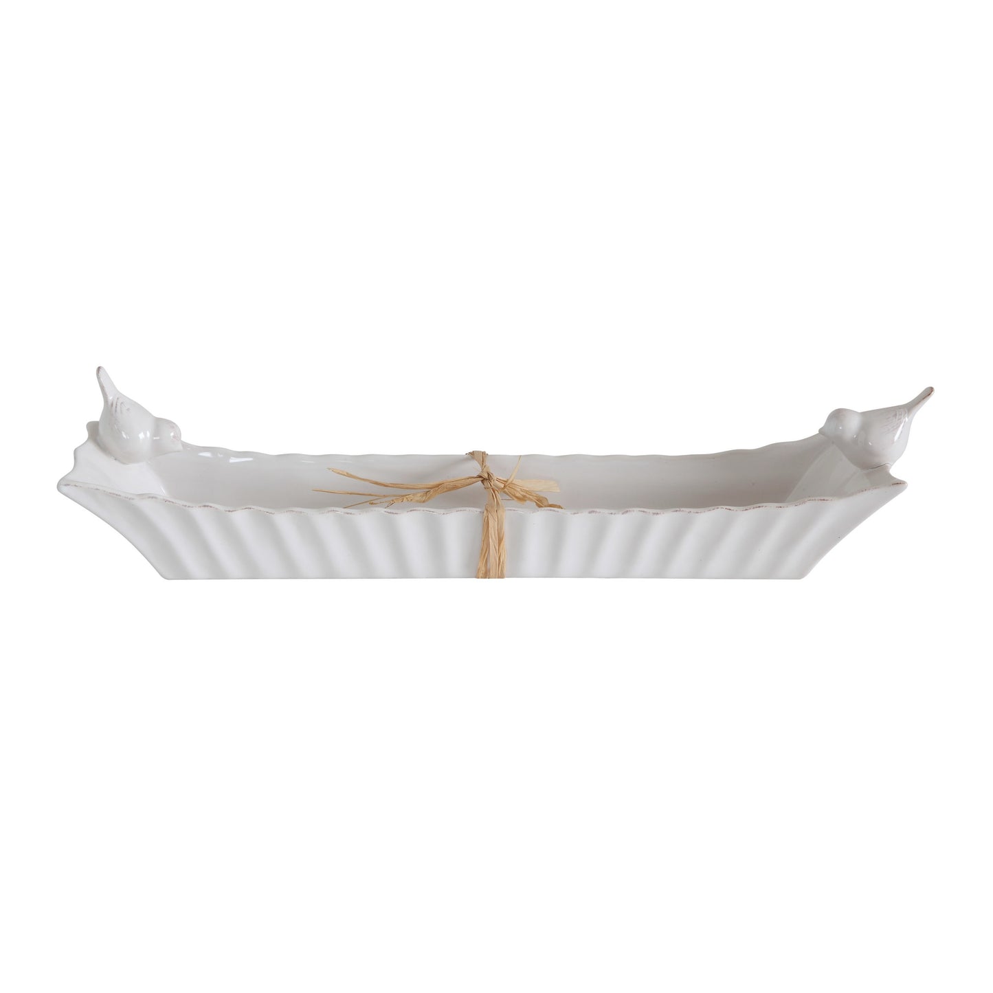 ceramic cracker dish with birds