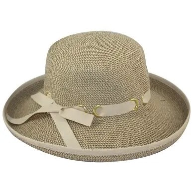Ribbon Kettle Brim Hat Taupe