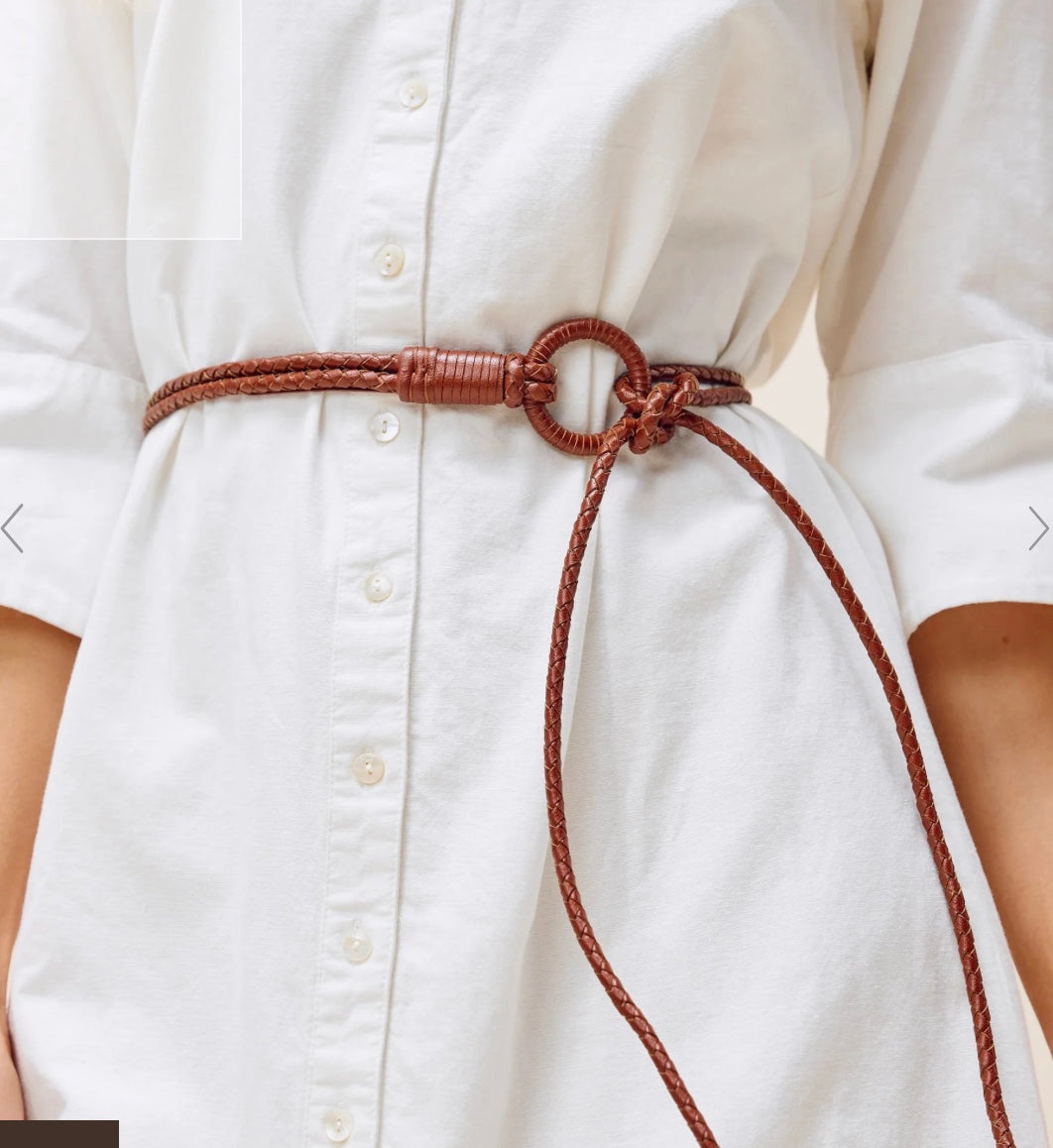 Loop Leather Belt/Cognac