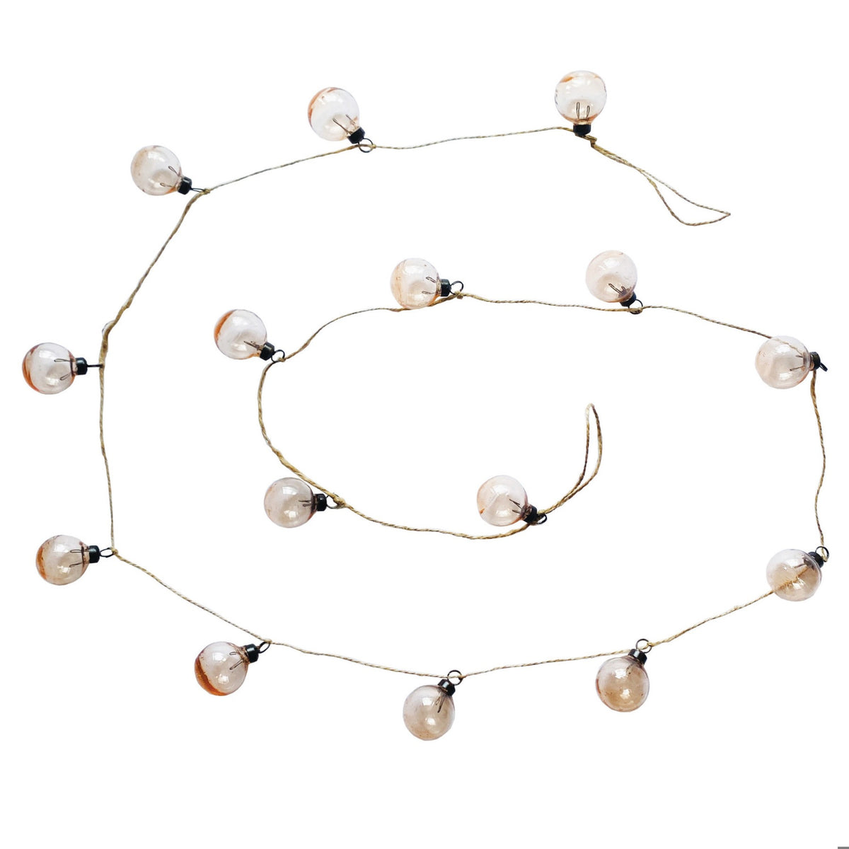 Glass Ball Garland, Amber