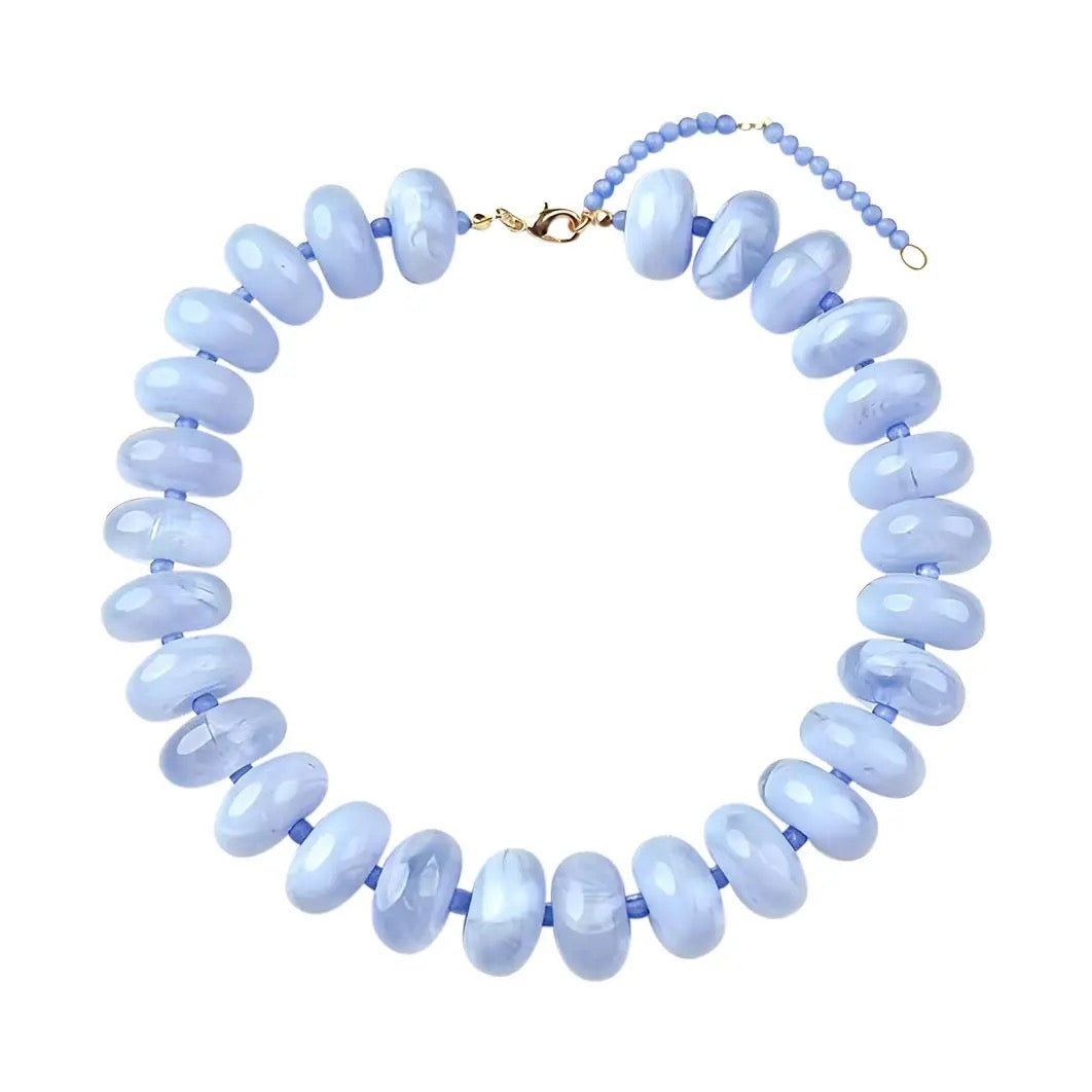 Beaded Necklace,Blue