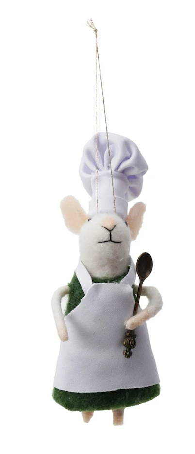 Chef Mouse Ornament, 3 Styles