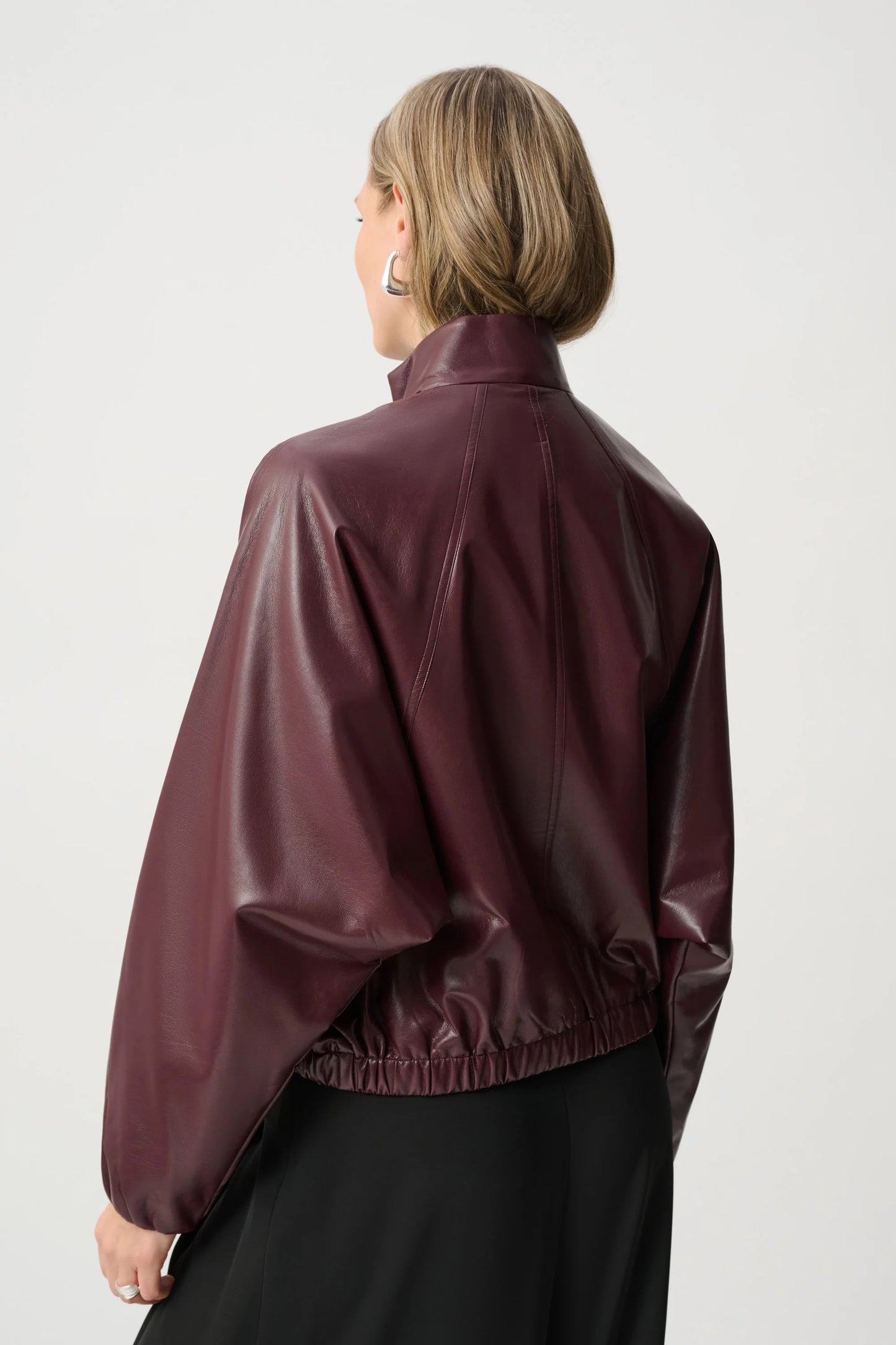 Leatherette Bomber Jacket