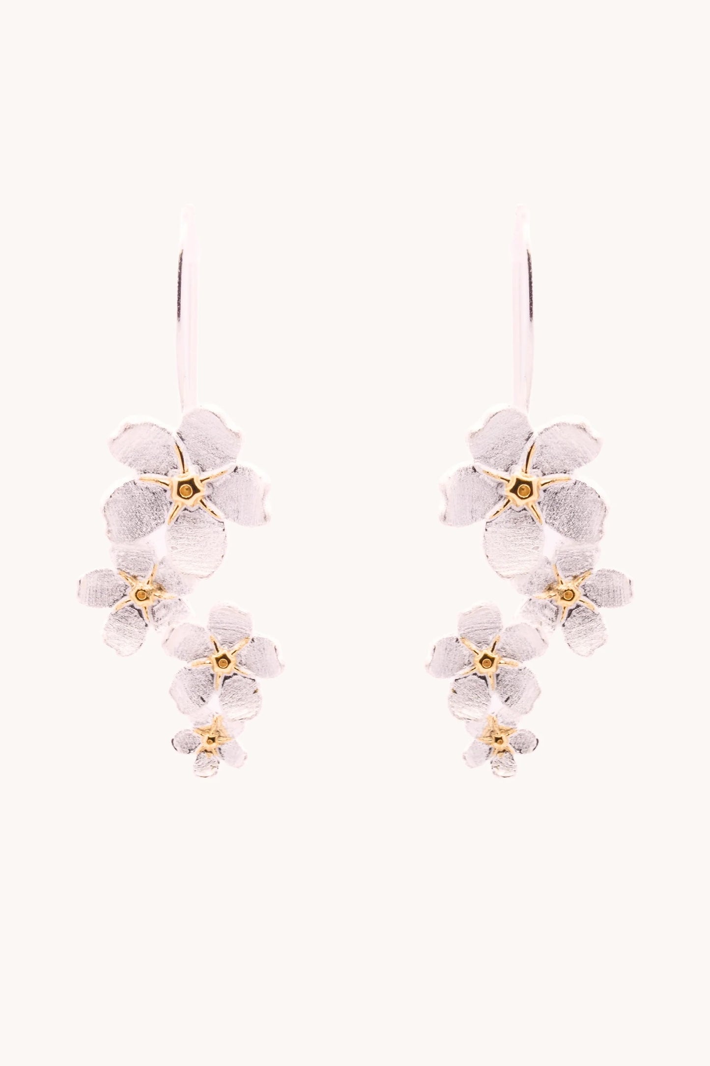 Cherry Blossom Silver Drop Earring
