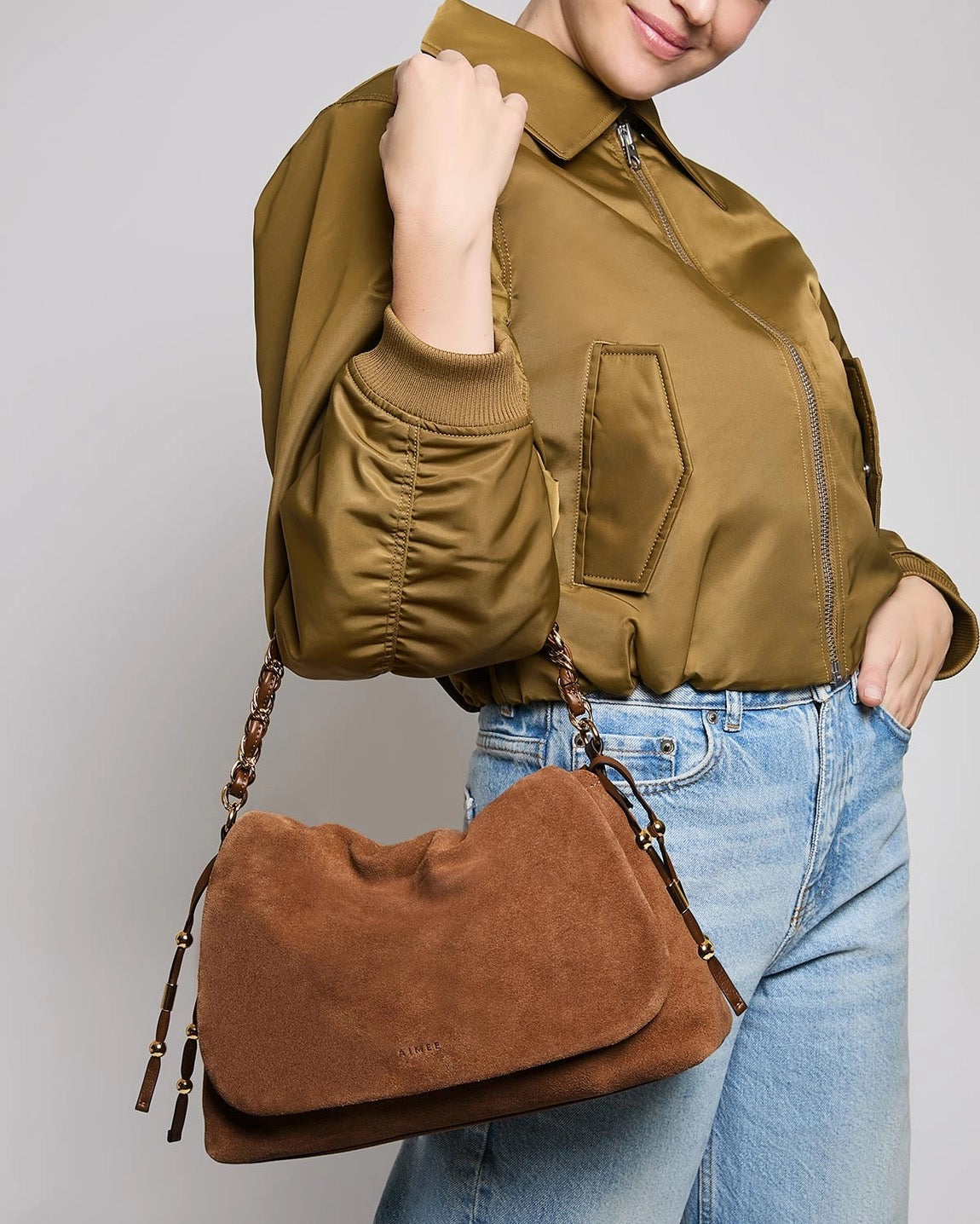 Lennon Convertible Suede Bag