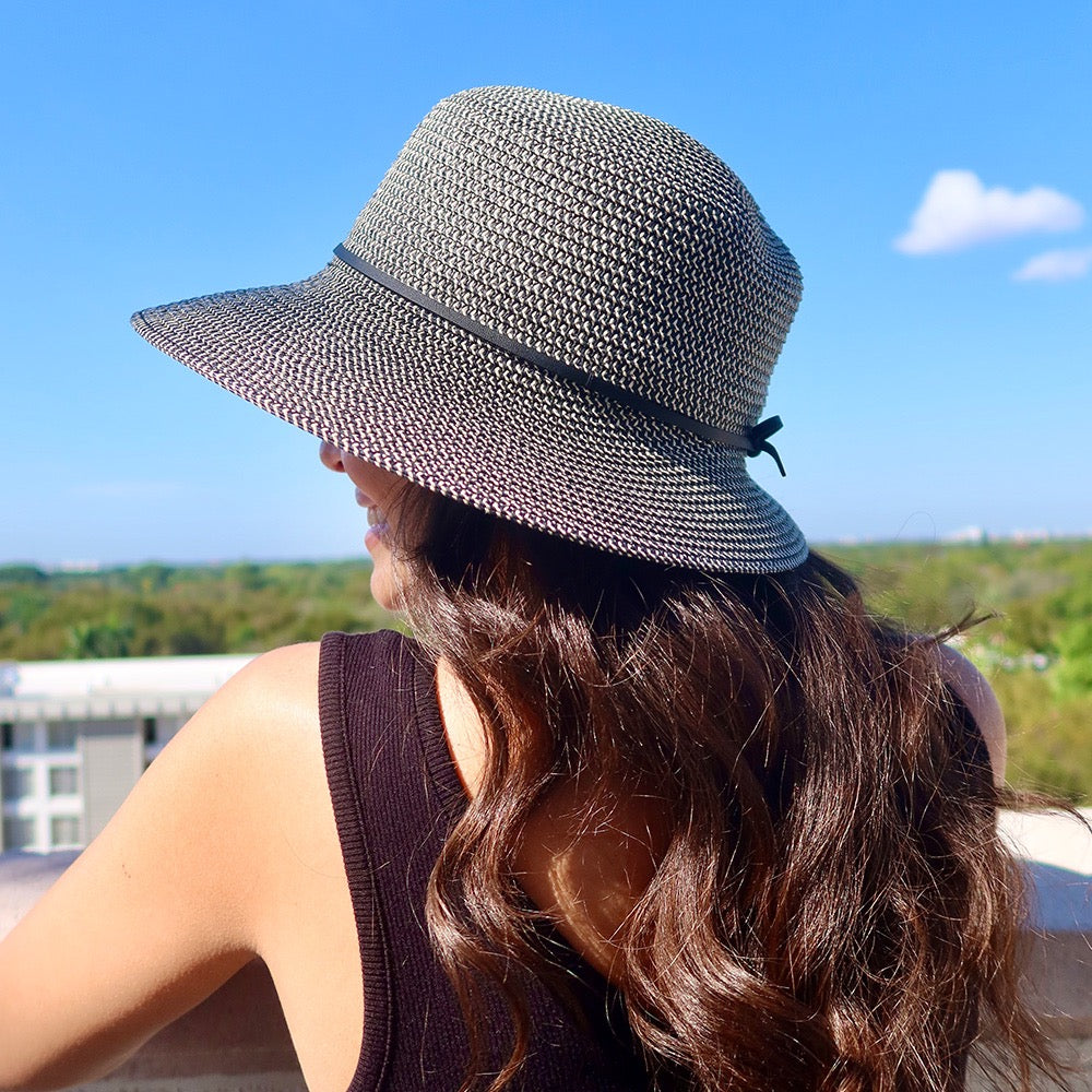 Genesis Tweed Round Hat, Black