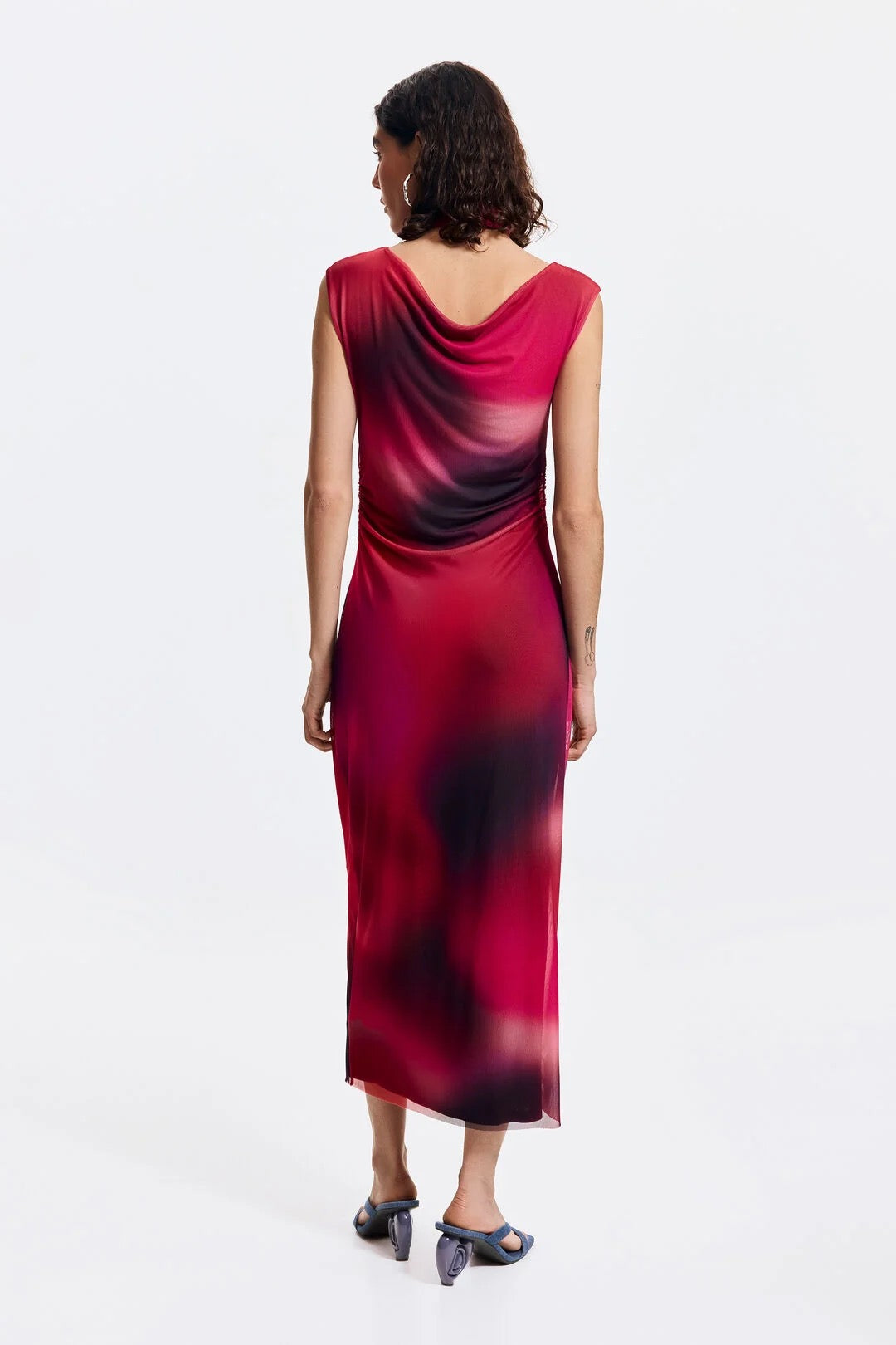 ASYMMETRIC DRAPED DRESS