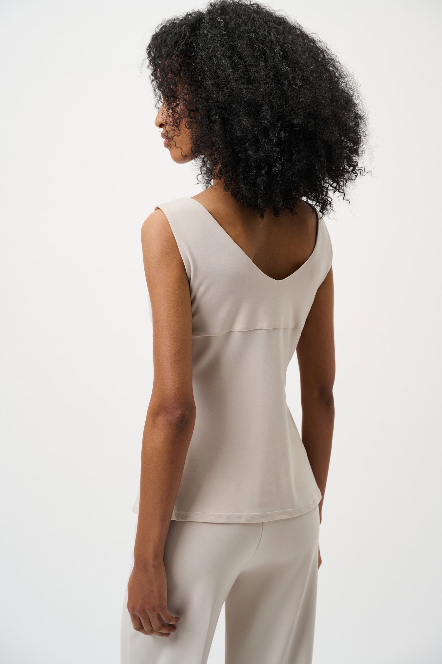 Classic V neck Cami Vanilla