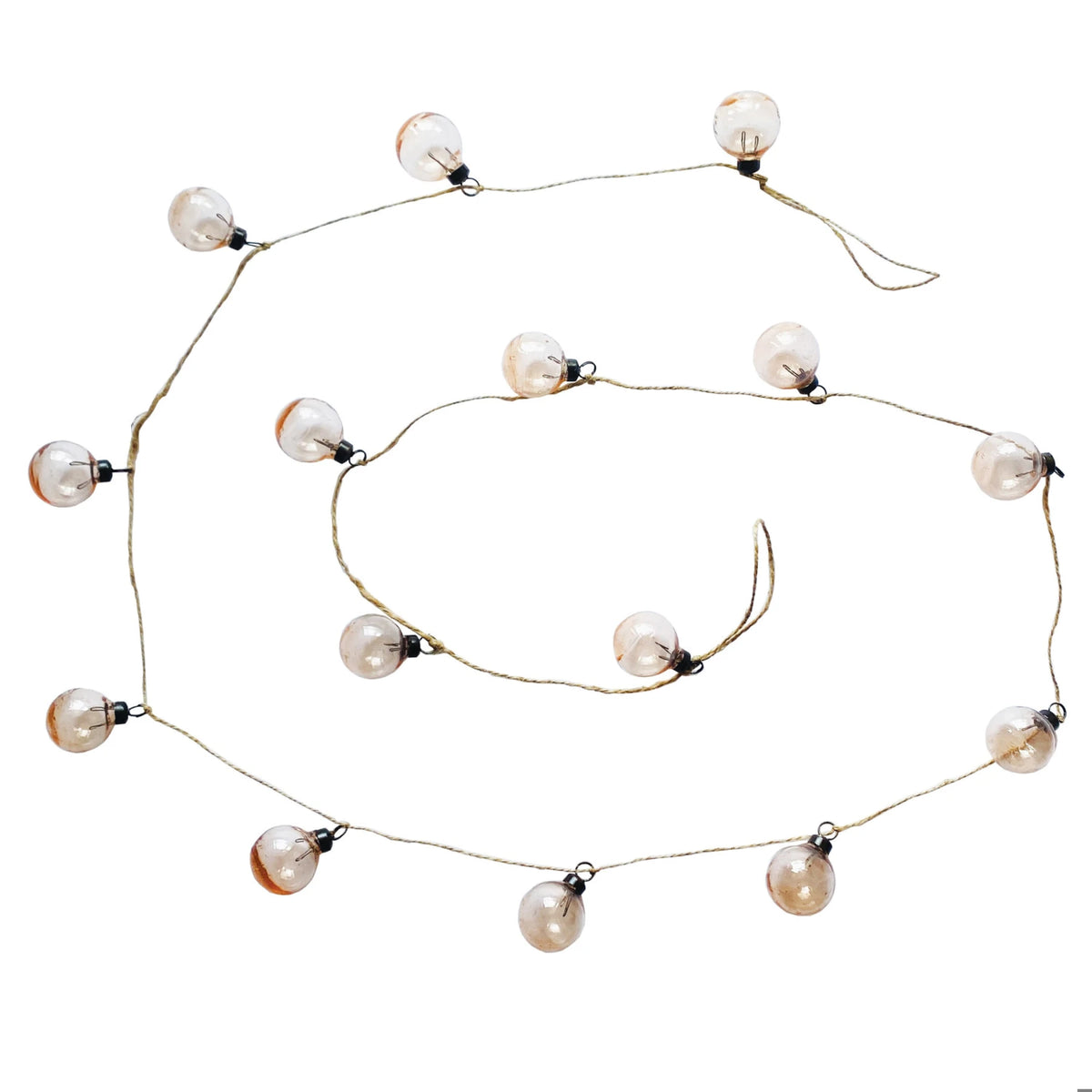 Hand-Blown Glass Ball Ornament Garland
