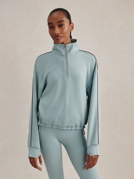 Sian Piped Half-Zip Sweat