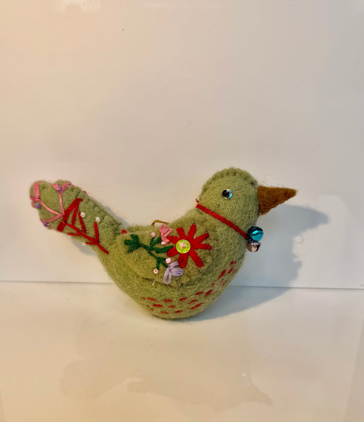 Wool felt bird ornament, 6 styles