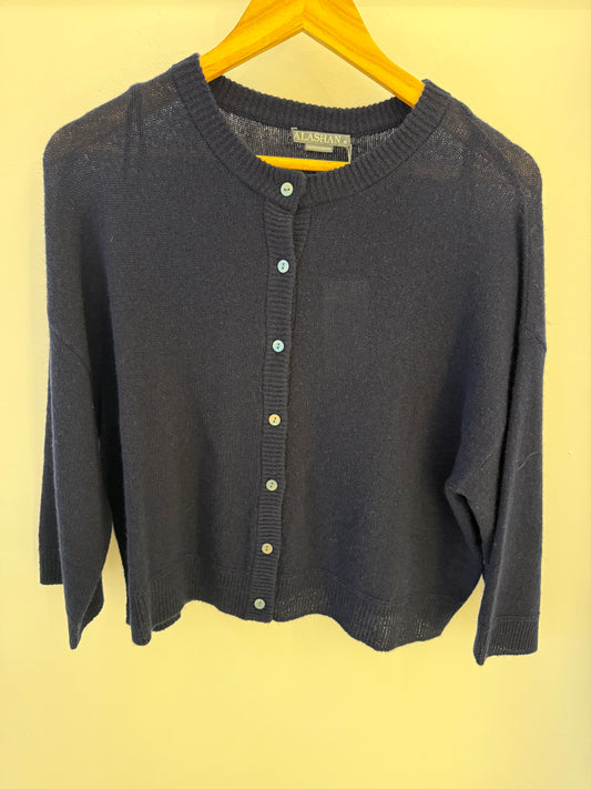 Hillary Button Cardigan Navy