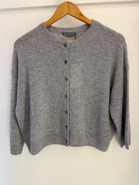 Hillary Button Cardigan Grey