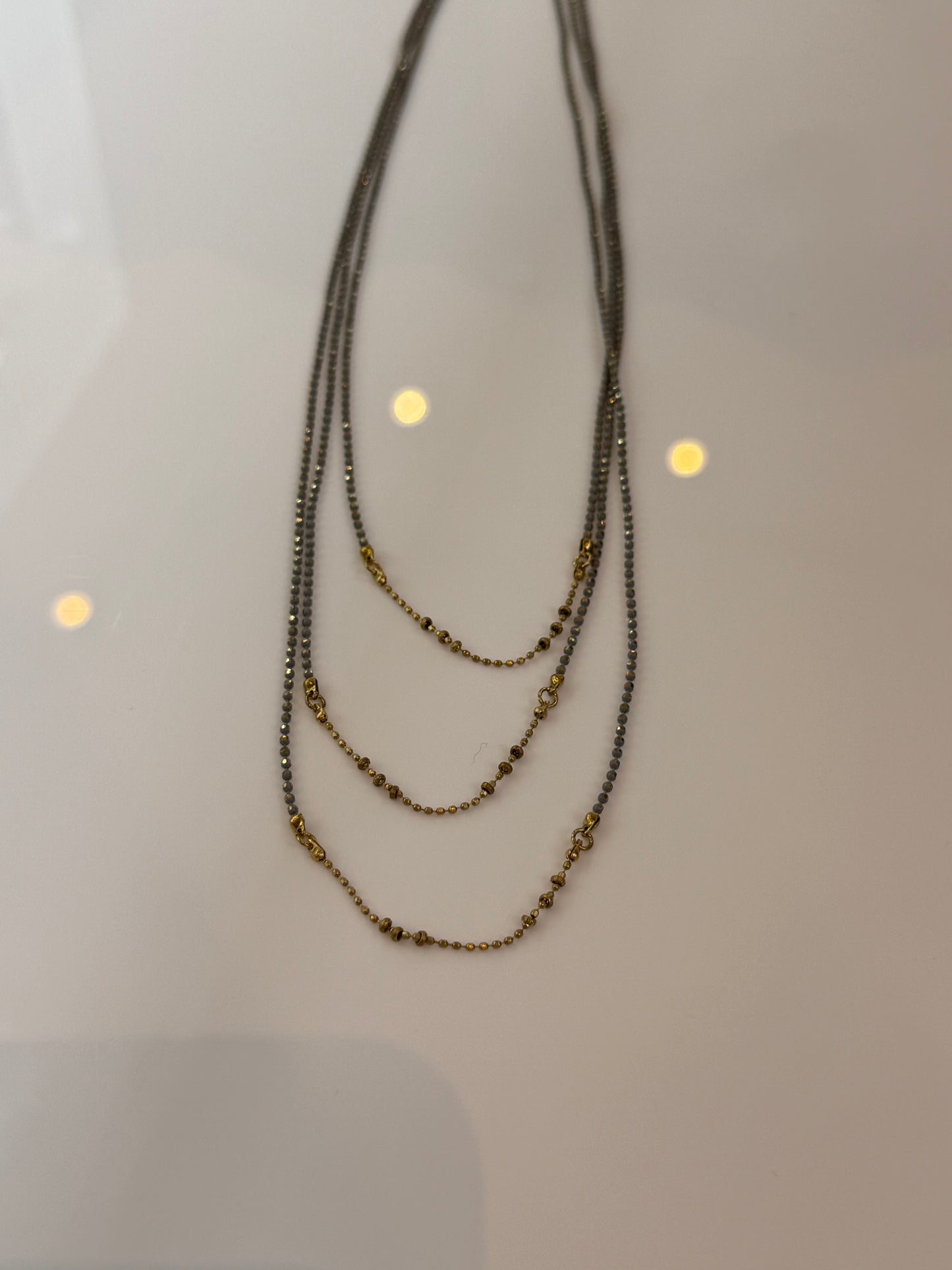 Triple Drape Necklace Green