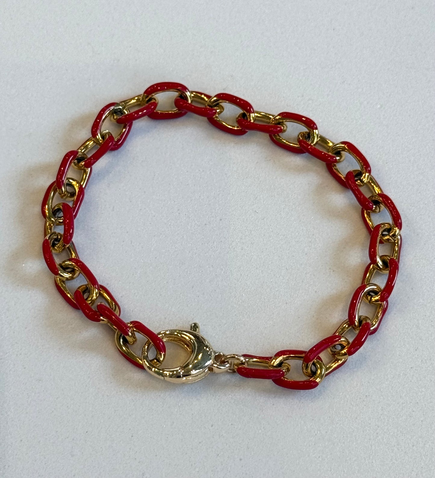 Enameled Bracelet/Red