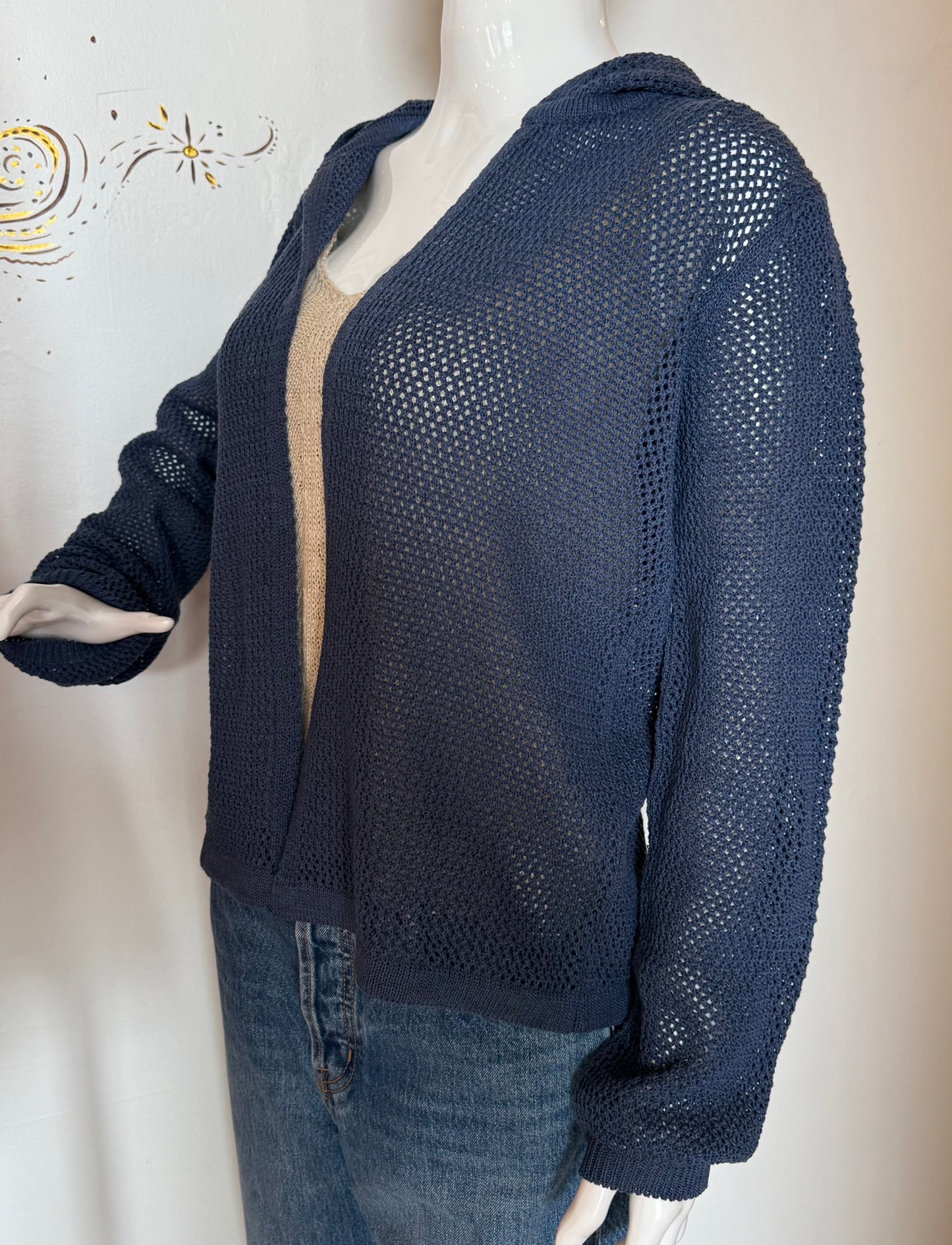 Santorini Knit Jacket Navy