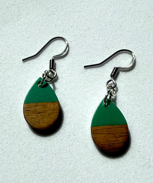 Woodland Drop Earrings Green