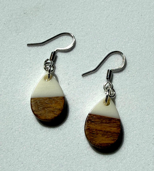 Woodland Drop Earrings White