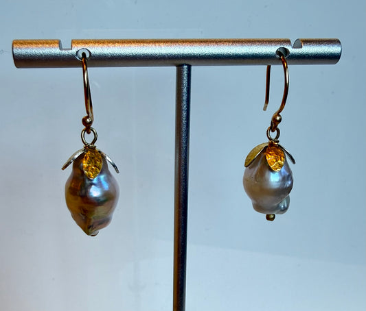 Pearl Flower Earrings