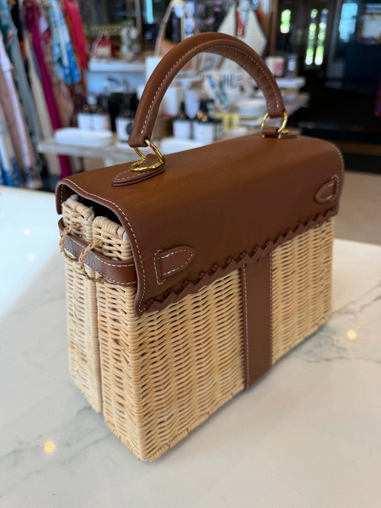 Wicker Picnic Bag