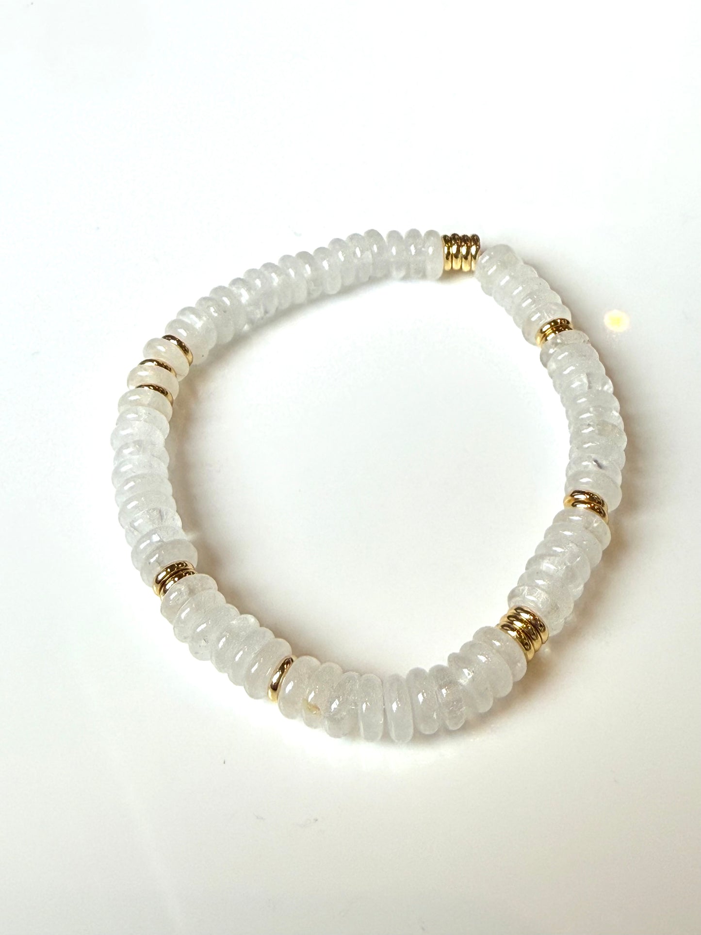Chelsea Beaded Bracelet White