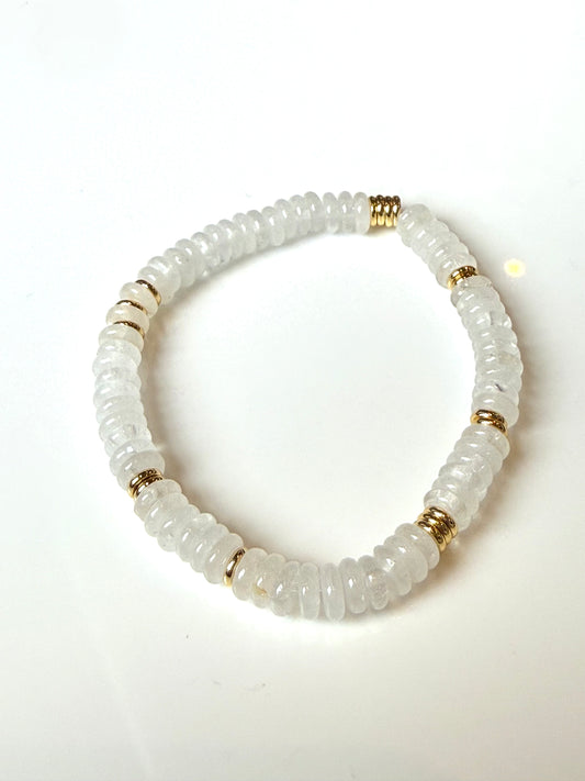 Chelsea Beaded Bracelet White