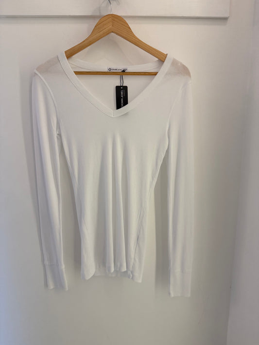 The Katie L/S Vneck White T