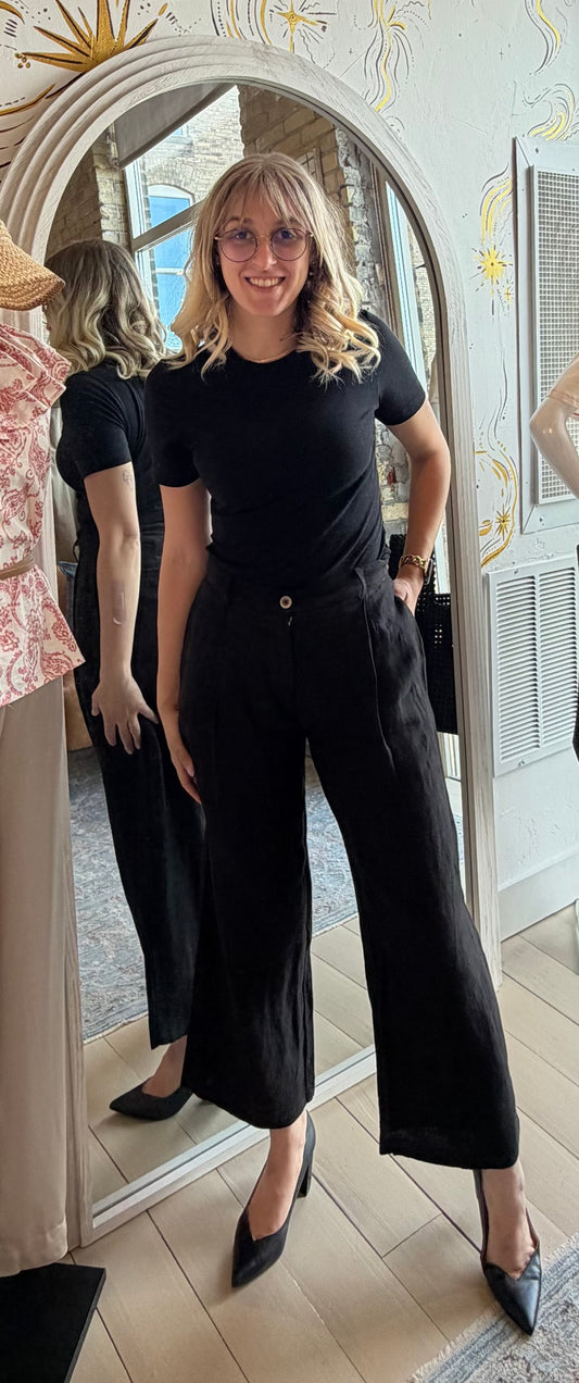 Nyx Linen Cropped Pant