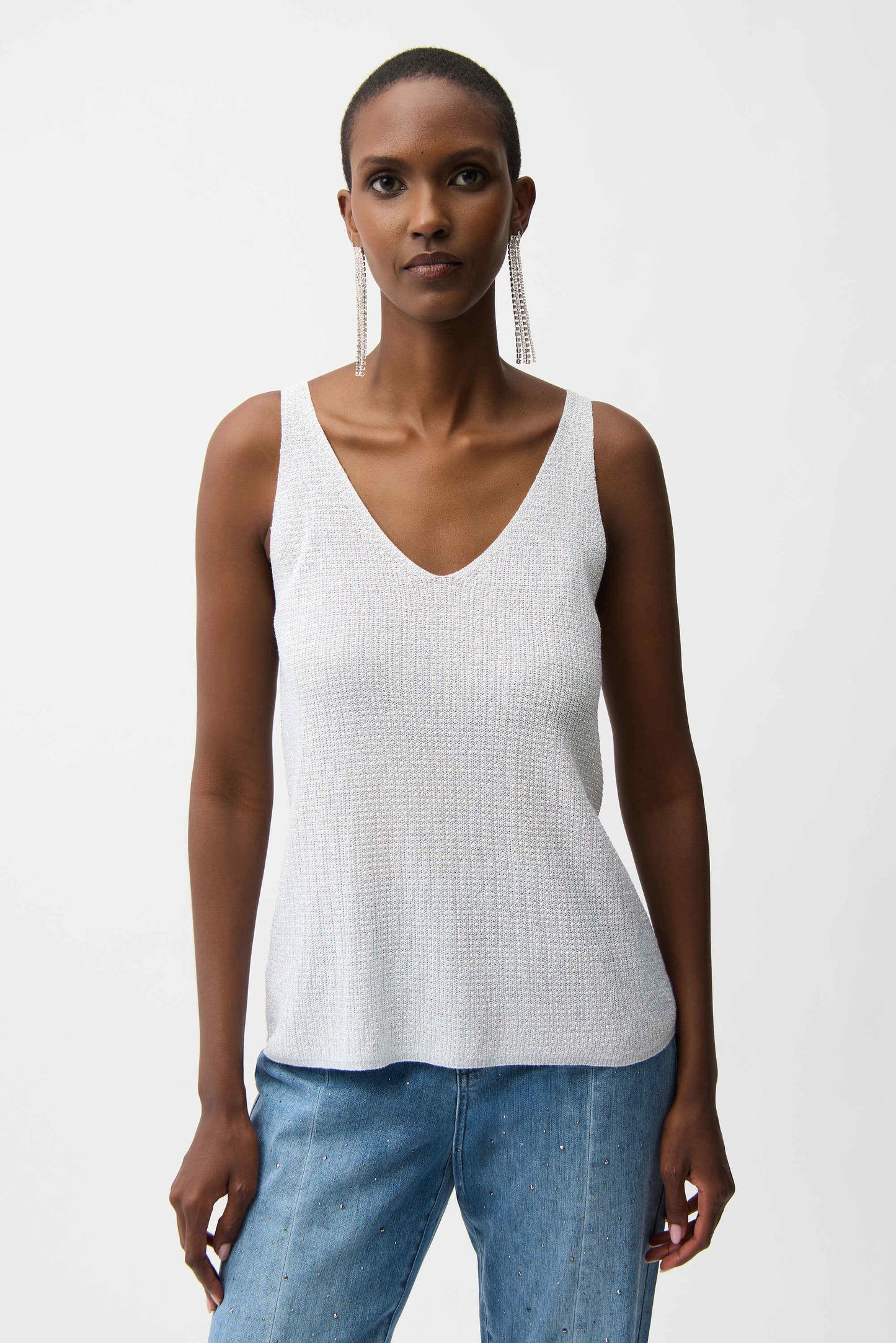 Metallic Knit Camisole Vanilla