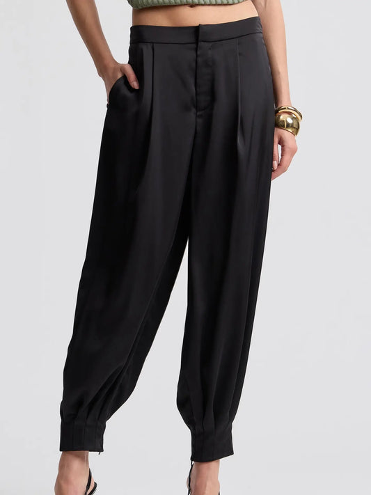 Satin Balloon Pant Black