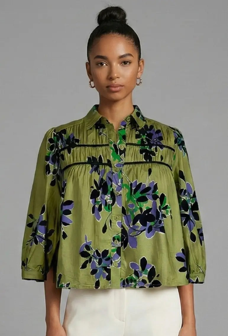Verdant Leaves Blouse