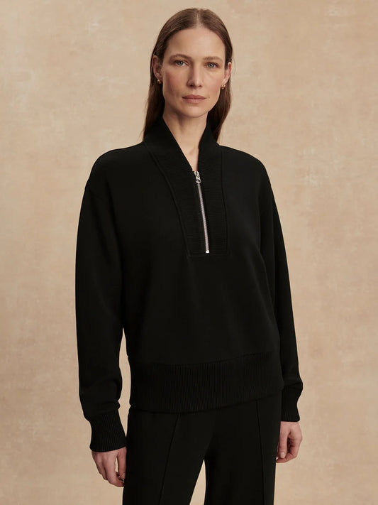 Sally Half Zip Black