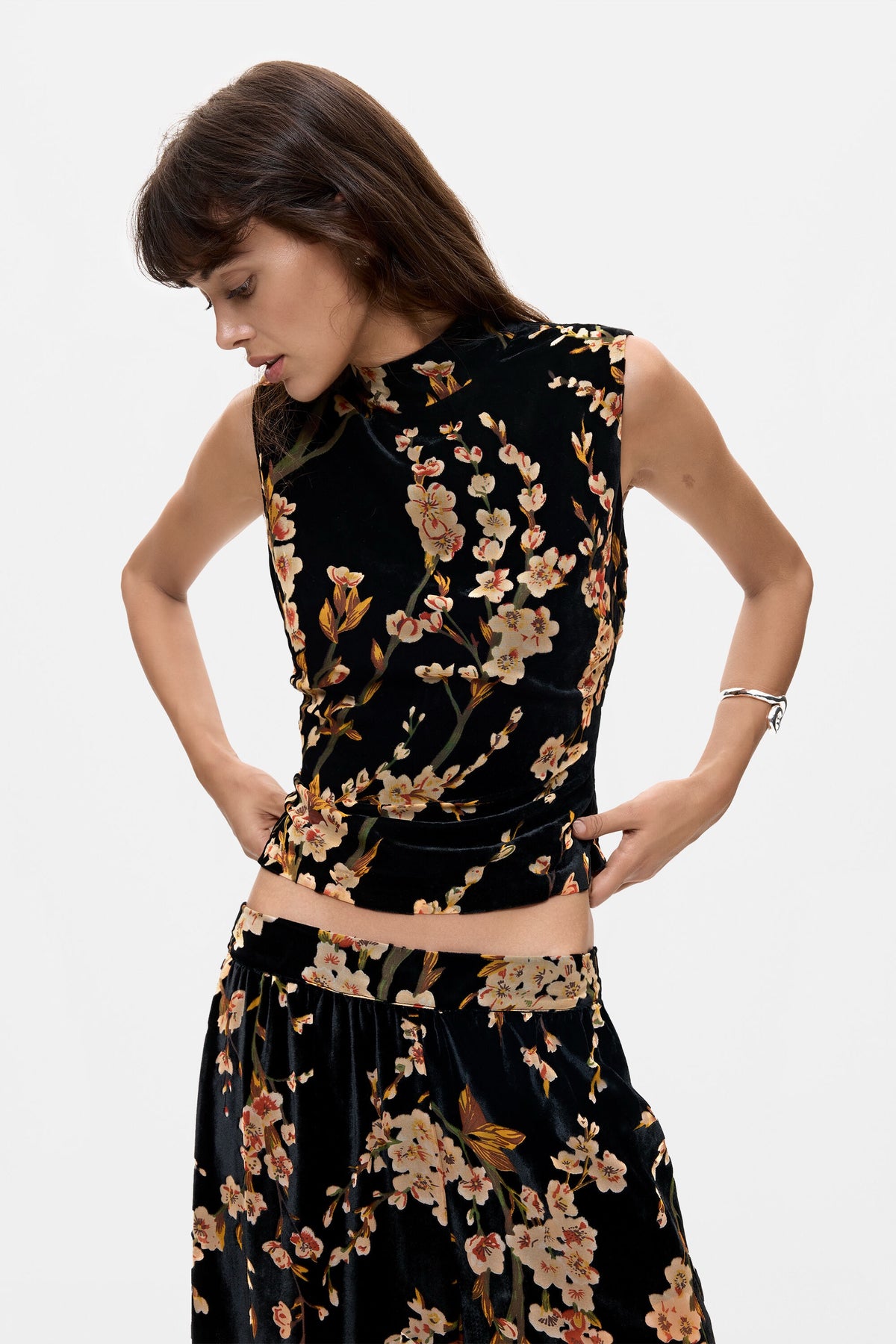 Floral Velvet Top