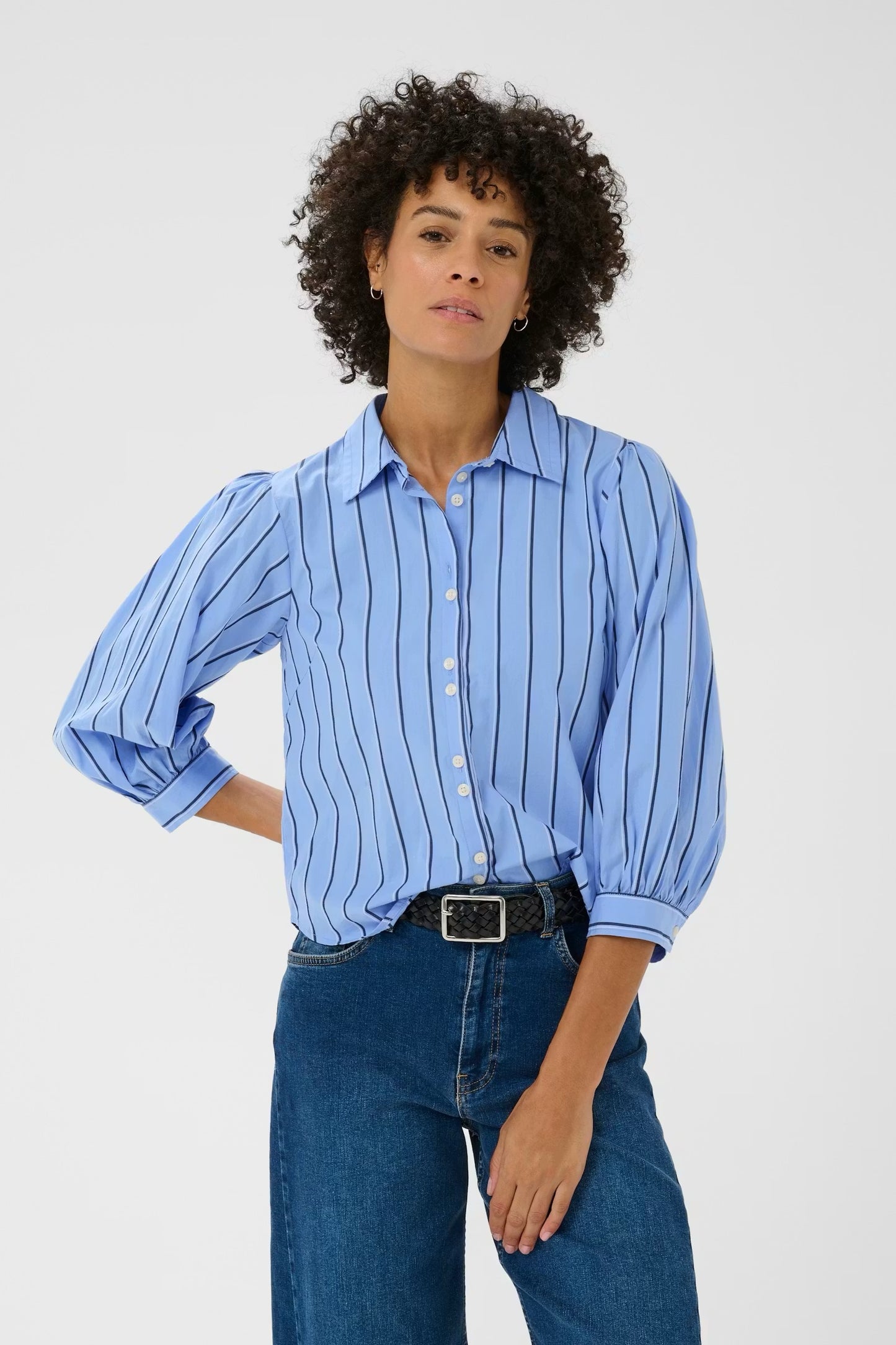 Anais Blouse Blue Stripe