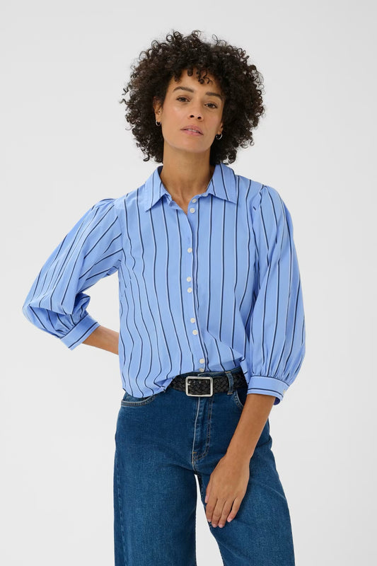 Anais Blouse Blue Stripe