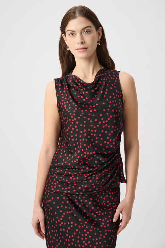 Polka Dot Satin Top
