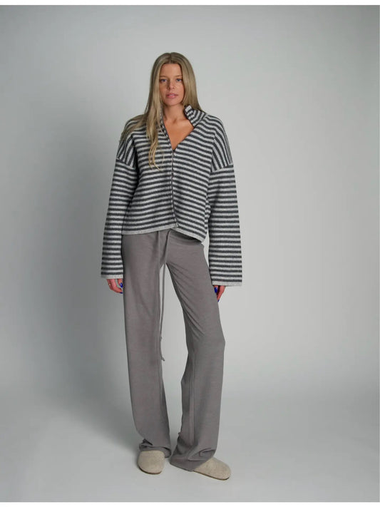 Mockneck Sweater Striped