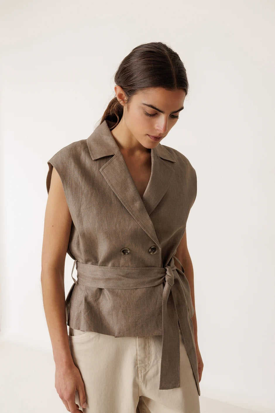 Chaleco Linen Vest
