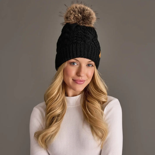 Black Pom Hat