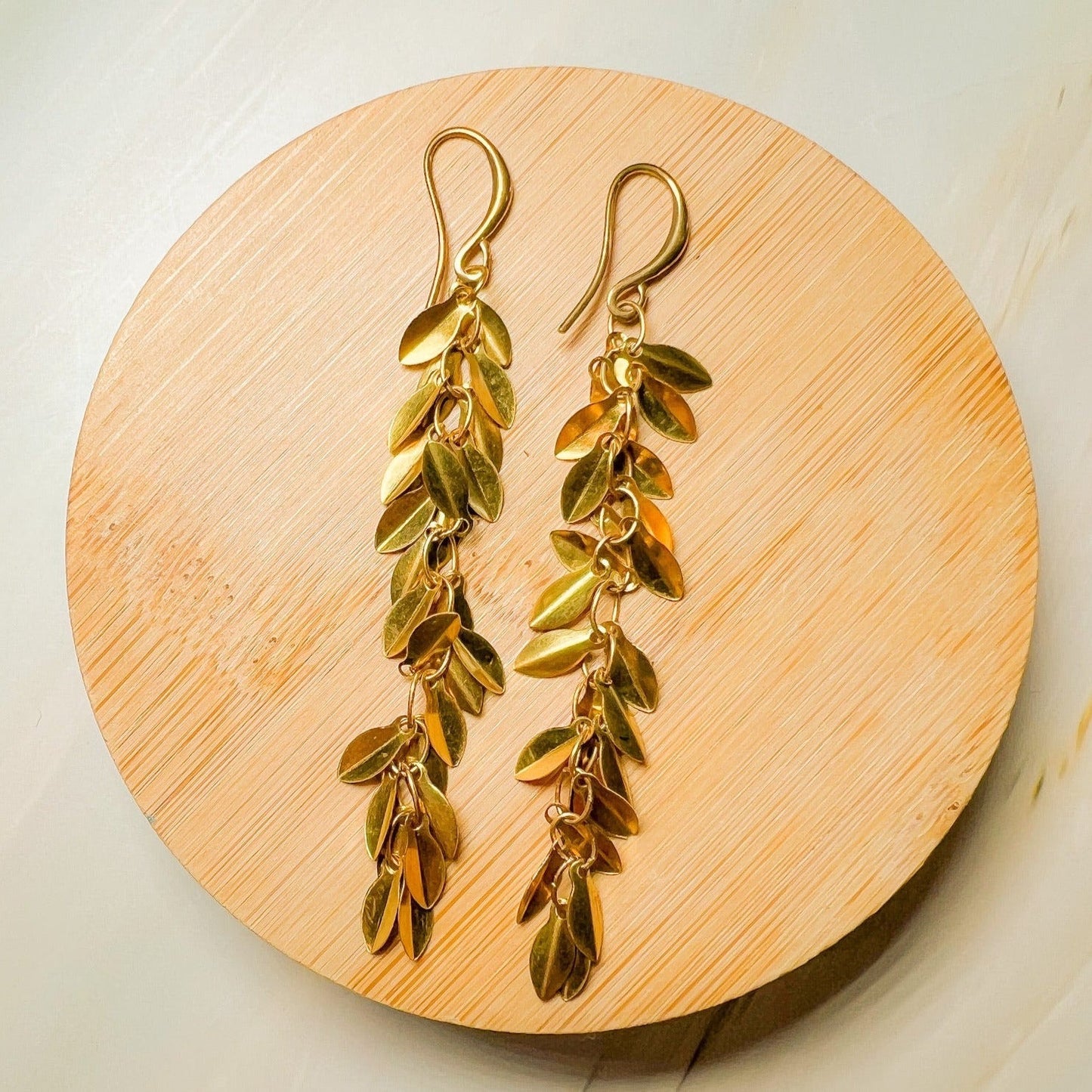 Garland Leaf Chain Earrings