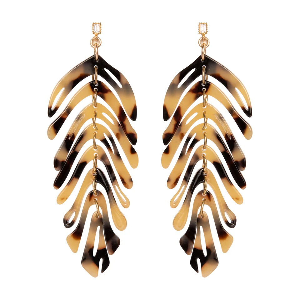 Plume Earrings Tortoise