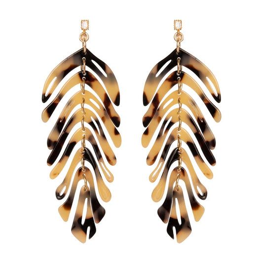 Plume Earrings Tortoise