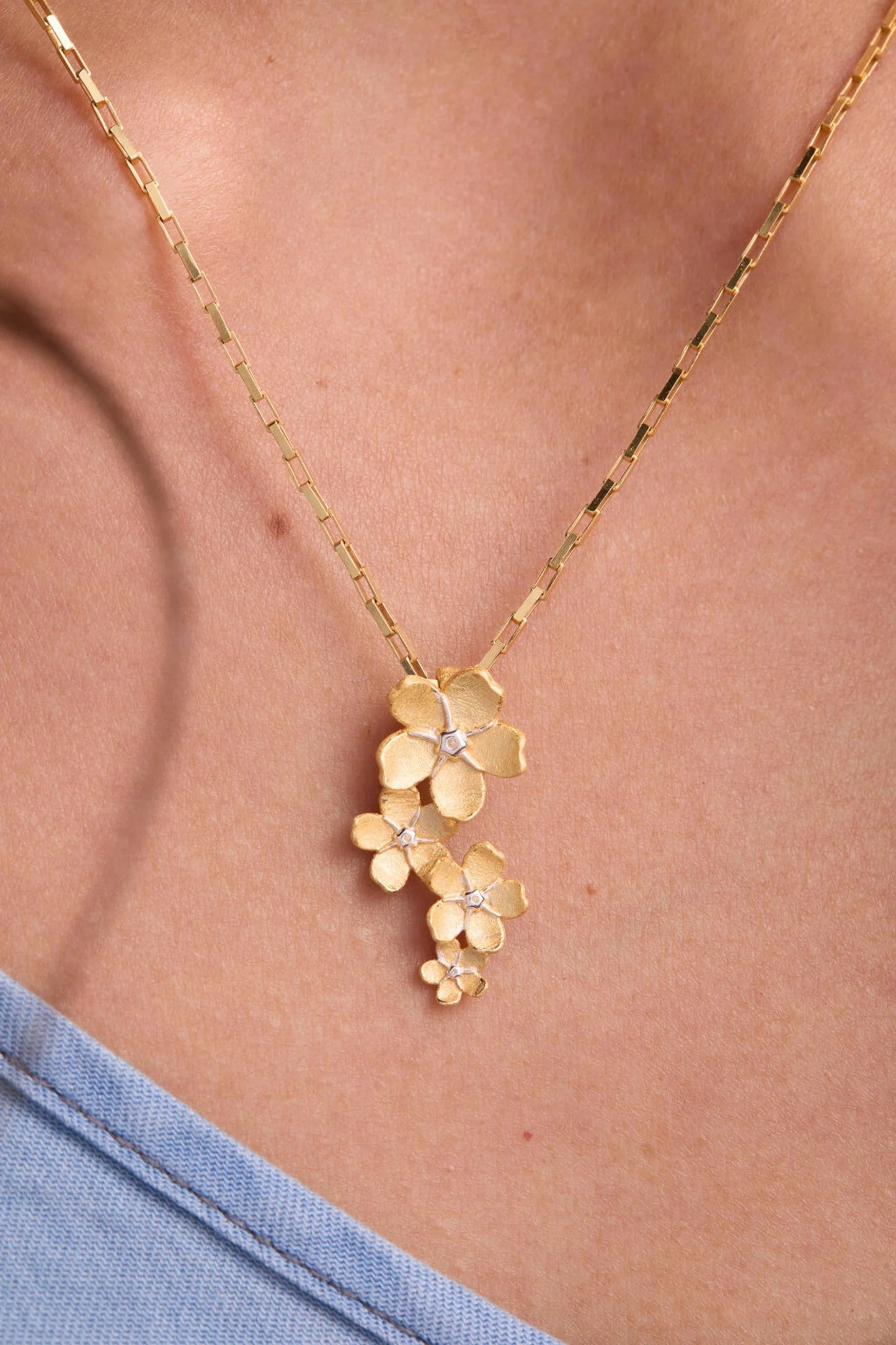 Cherry Blossom Gf Drop Necklace