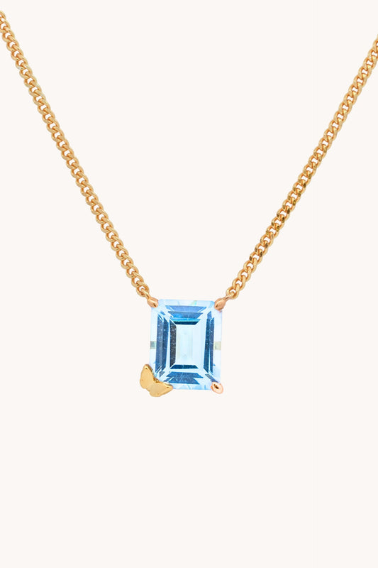 Butterfly Aquamarine Necklace