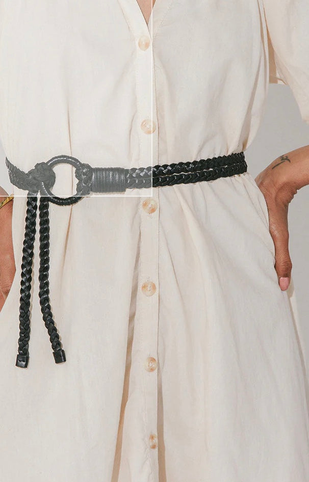 Loop Leather Belt/Black