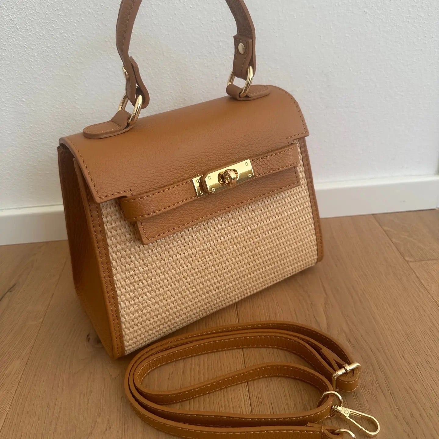 Raffia Bag Cognac