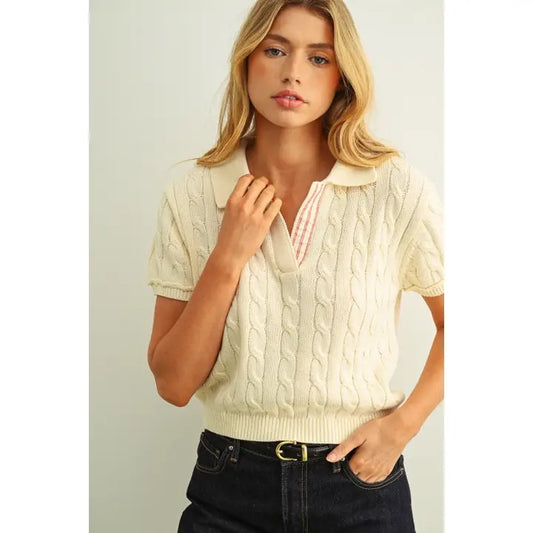 Harbor Cable Knit Polo